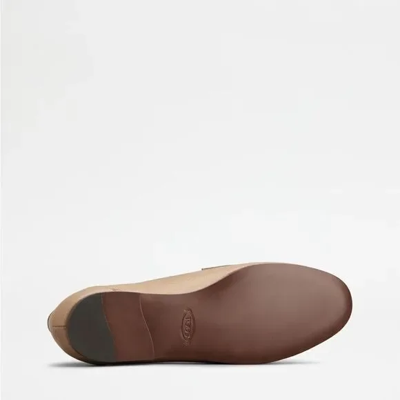 TOD’S Embellished Leather Loafer in Tan